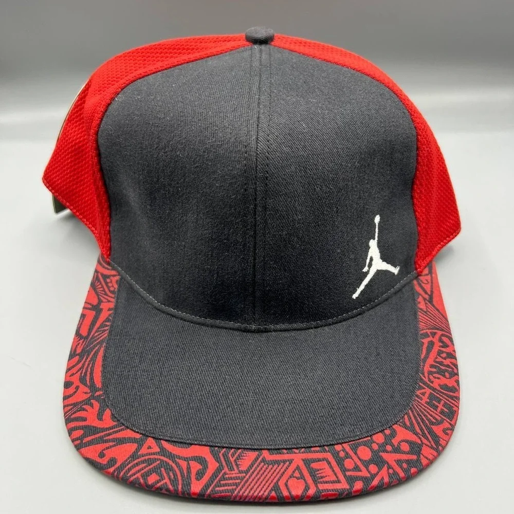 Air Jordan Hat Men 7 5/8 Black 20th‎ Anniversary Tribal Jumpman Fitted Cap New